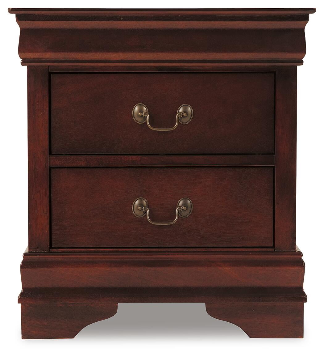 Signature Design by Ashley Traditional Alisdair 2 Drawer Nightstand, Reddish Brown