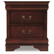 Signature Design by Ashley Traditional Alisdair 2 Drawer Nightstand, Reddish Brown