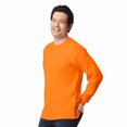 thumbnail image 3 of Gildan Men’s Safety Long Sleeve T-Shirt, Hi Vis Workwear, Safety gear T-shirt, Safety Orange, S, 3 of 5