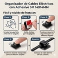 thumbnail image 4 of Organizadores Sujetadores de cables 14x14 con Adhesivo 3M, Color Negro, 25 Piezas, 4 of 6