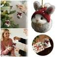 thumbnail image 2 of Forest Animal Ornaments ,Cozy Forest Christmas Ornaments, 2025 Animal Decoration, Woodland Creature Figurine, Acrylic Hanging Ornament Rustic Nature-Themed Home Decor（Rabbit）, 2 of 7