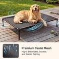 thumbnail image 3 of Yarty Cooling Elevated Dog Bed with Fluffy Plush Bolster Cushion, 42 x 30 inches, Grey, 3 of 8