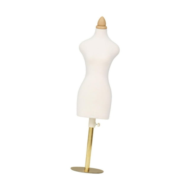 Maniquí de costura de altura ajustable para modista L y oro