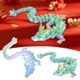 thumbnail image 2 of Figura de dragón de cristal impresa en 3D, con adornos decorativos móviles, minidragón, juego creativo y moderno, dragón genial., 2 of 7