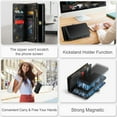 thumbnail image 6 of Samsung A53 5G Leather Detachable Wallet Zipper Case with 8 Card Slots Holder Magnetic case for Galaxy A53 5G Flip Wallet Handle Wrist Strap Shockproof Pocket Handbag for Man Woman, Black, 6 of 9