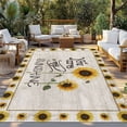 thumbnail image 2 of Sunflowers Outdoor Rug for Patio/Deck/Porch, Non-Slip Large Area Rug 5 x 7 Ft, Vintage Bee You Are My Sunshine Retro Indoor Outdoor Rugs Washable Area Rugs, Reversible Camping Rug Carpet Runner, 2 of 8