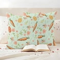 thumbnail image 3 of Easter Pillow Covers 2 Pack Spring Colorful Carrots Eggs Flowers Green Background Pillowcase Waterproof Outdoor Throw Pillow Cover for Patio Garden Square Cushion 24”x24”, 3 of 9
