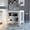 Light Oak White, variant on Kitchen Island with 3 Shelves / Suits Small and Spacious Kitchens