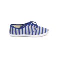 thumbnail image 2 of New Women Wild Diva Marsden-01 Striped Canvas Round Toe Classic Lace Up Sneaker, 2 of 5