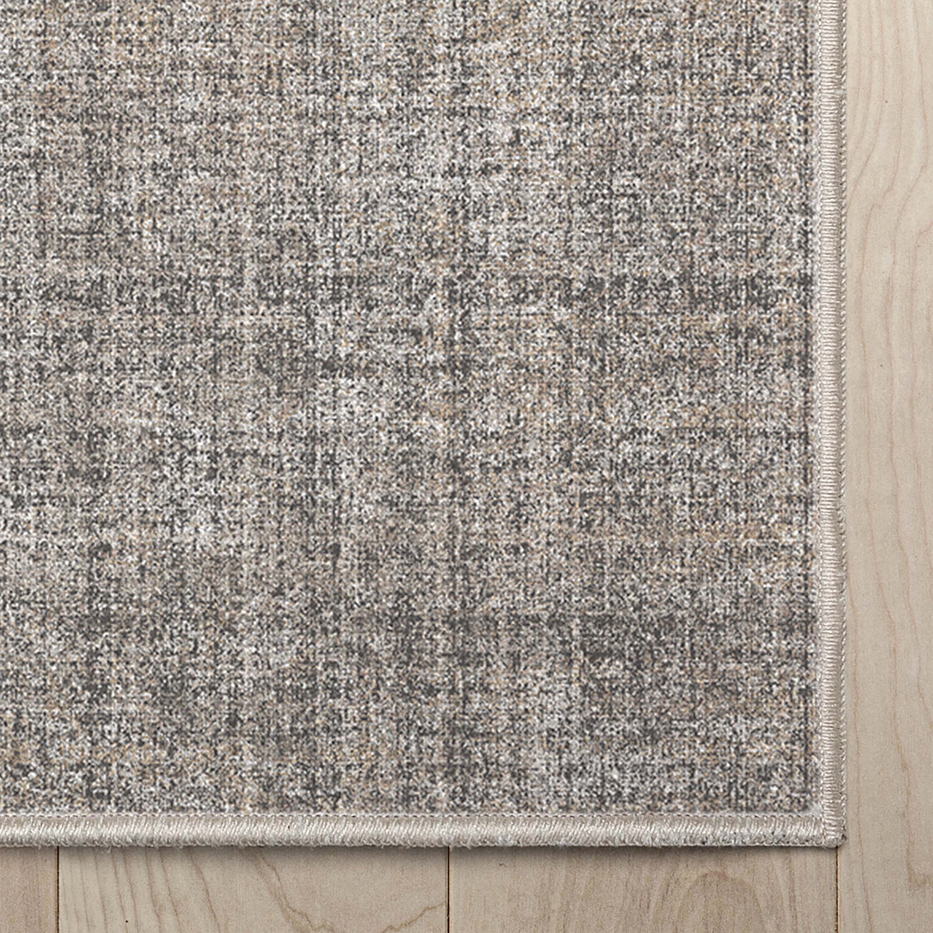 Well Woven Abstract Burst Modern Retro Plaid Flat-Weave Beige Anthracite 7'7" x 9'10" Area Rug
