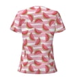 thumbnail image 6 of Fuzoiu Cute Watermelon Print Women's V-Neck T-Shirt,Women's Short Sleeve Top, Comfortable for Work, Leisure, and Sports, 6 of 7