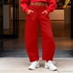 thumbnail image 2 of RKSTN Women's Wide Leg Sweatpants Plus Size High Waist Baggy Straight Leg Athletic Jogger Pant Womens Casual Solid Oversized Loose Running Gym Fitness Sport Pant Elastic Waist Barrel Sweatpant, 2 of 10