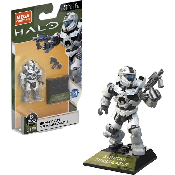 MEGA Halo Heroes Series: 14 Spartan Trailblazer Micro Action Figure with Combat Accessory
