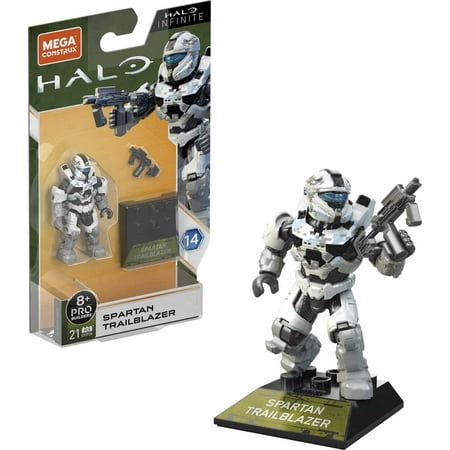 MEGA Halo Heroes Series: 14 Spartan Trailblazer Micro Action Figure with Combat Accessory