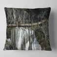 thumbnail image 2 of Designart Wooden Pathway in Plitvice Lakes - Landscape Photography Throw Pillow - 16x16, 2 of 5