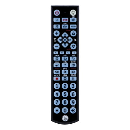 GE 4 Device Backlit Universal Remote, Big Buttons,