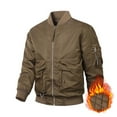 thumbnail image 2 of JUUYY Men's Jacket Windproof Quilted Bomber Jackets Casual Fall Winter m Full Zip Padded Coats Outwear Coffee XXL, 2 of 4