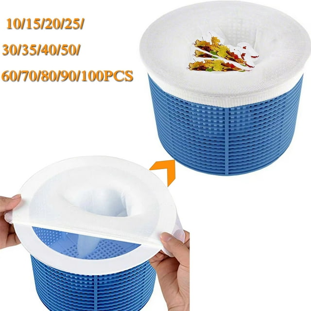 Pool Skimming Socks Perfect for Pool Filters, Baskets and Skimmers