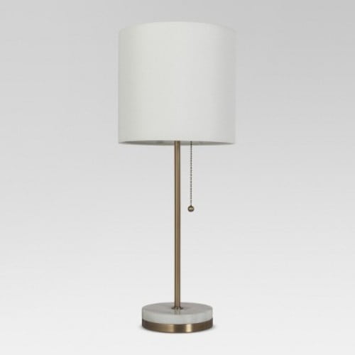 brass look table lamp