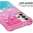 thumbnail image 4 of case for Samsung Galaxy A32 5G（Not 4G） Women Case,Creativity Clear Gradient Quicksand Glitter Flowing Liquid Floating TPU Case Bling Diamond Sparkle Cover for Samsung Galaxy A32 5G JB Powder Blue, 4 of 14