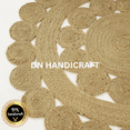 thumbnail image 3 of DN HANDICRAFT Boho Rugs For Living Room Round Jute Area Rug Handmade Boho Charm Farmhouse Soft Braided Carpet for Indoor (6x6 Sq Feet), 3 of 5