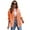 Orange, variant on LYMAYTER Women Trendy Jacket for S-2XL Ripped Long Sleeve Women's Cowboy Outwear Solid Color Washed Denim Jacket