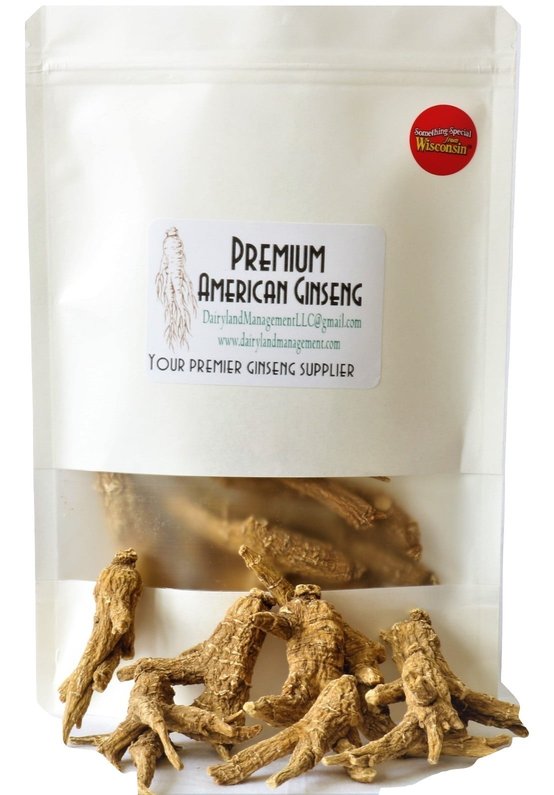 Authentic American Ginseng Whole Root 西洋参 (NonGMO, Gluten Free Herb