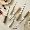 thumbnail image 5 of Carote 12Pcs Knife Set with Blade Guards, Floral Granite Ceramic Coating, Stainless Steel Blade, 5 of 8
