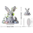 thumbnail image 4 of Easter Decorations Colorful Easter Bunny Tabletop Ornament,Spring Fashion Decorative Sculpture Figurine 2D Acrylic for Home Kitchen Easter Party,Birthday Gifts for Women D-i, 4 of 9