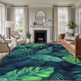 thumbnail image 2 of Area Rug 72×108in, Tropical Plants Monstera Leaves Floor Carpet Living Room Rug, Watercolor Green Foliage Non-Slip Welcome Mat Indoor Rugs for Bedroom Dining Room, 2 of 9