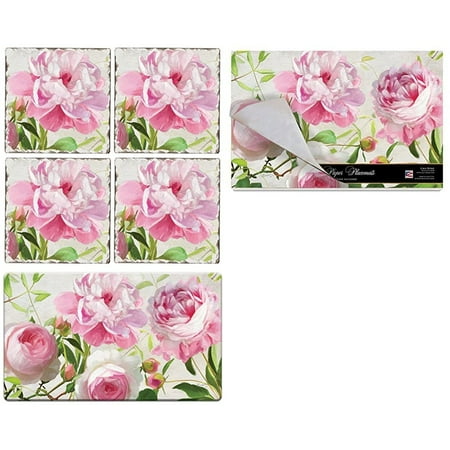 Cala Home Pretty In Pink Placemats Set Of 4 Tumbled Tile
