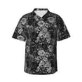 thumbnail image 1 of Balery Black Cats In A Garden Camisas hawaianas de manga corta para hombre, camisas playeras de corte holgado, camisas de vacaciones con botones,Large, 1 of 7