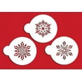 thumbnail image 2 of Designer Stencils Small Crystal Snowflakes 3 Cookie Stencils, Beige/semi-transparent, 2 of 4