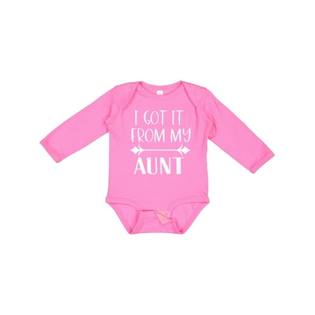 

Inktastic I Got It from My Aunt Gift Baby Boy or Baby Girl Long Sleeve Bodysuit