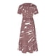 thumbnail image 3 of Vestido de Manga Corta para Mujeres Vestido de Verano de Cuello Redondo Impreso, Poliéster de Tamaño Verdadero Diario Y Vestido de Fiesta, 3 of 4
