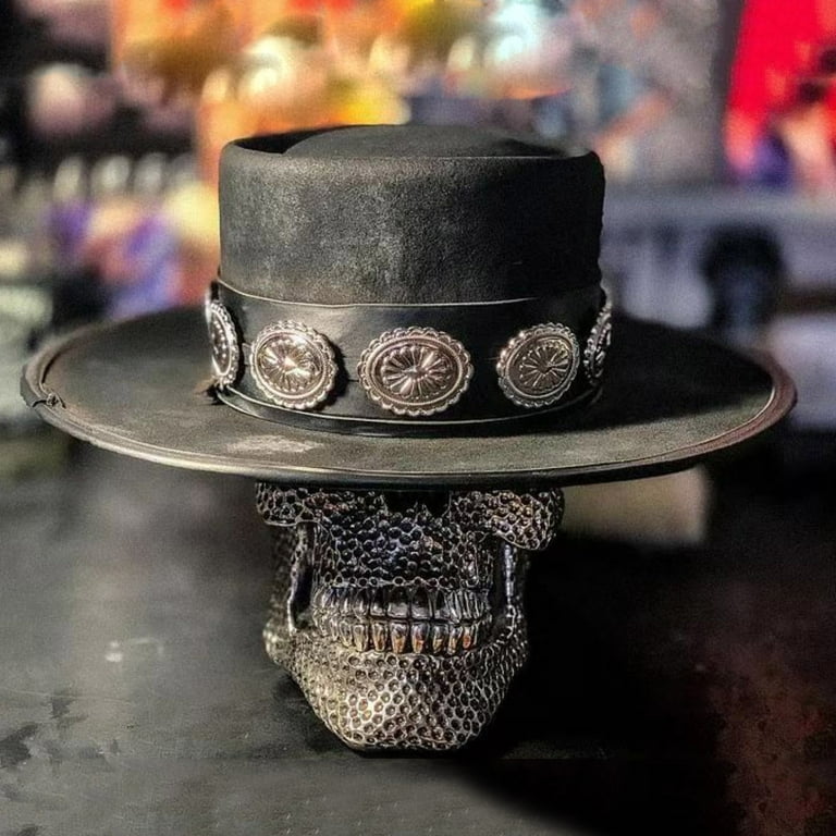 Flat top outlet wool hat