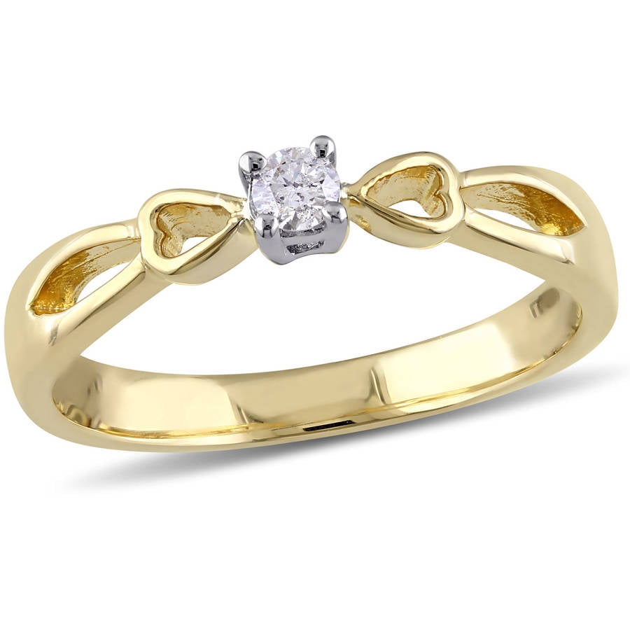 3 Diamond Promise Ring in Sterling Silver Size-10.75 1//20 cttw, G-H,I2-I3