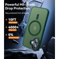 thumbnail image 3 of Entronix Heavy Duty Case For iPhone 16 Plus, Translucent Matte Back, Magnetic Sturdy Case, Green, 3 of 5