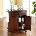 thumbnail image 3 of Pemberly Row Solid Black Granite Top Mahogany Kitchen Cart, 3 of 6