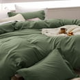 thumbnail image 6 of U by Bedsure Olive Green Duvet Cover Full Size - Soft Prewashed Full Duvet Cover Set, 3 Pieces, 1 Duvet Cover 80x90 Inches with Zipper Closure and 2 Pillow Shams, 6 of 6
