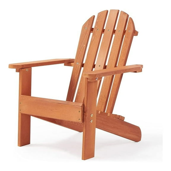 Kids Outdoor Wooden Adirondack Chair for Patio Garden Backyard Porch Pool