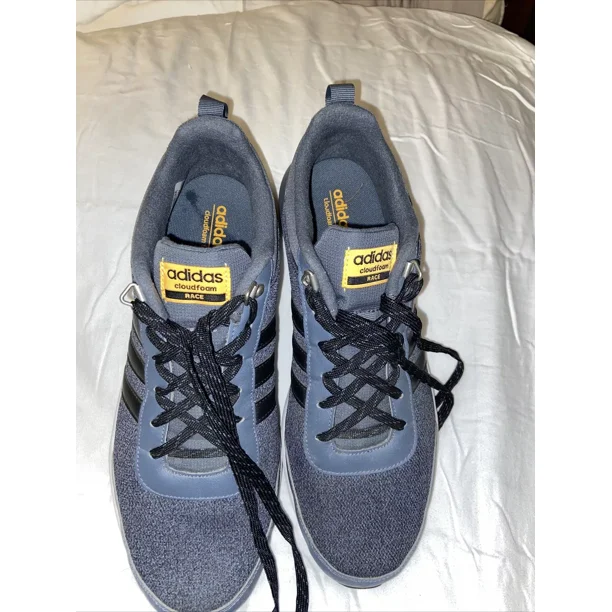 Ad-id-asne Cloudfoam Race Gray Running Shoes Sneakers men's US Size 11 1/2