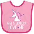 thumbnail image 3 of Inktastic Gigi and Grandpa Love Me Unicorn Grandchild Girls Baby Bib, 3 of 4