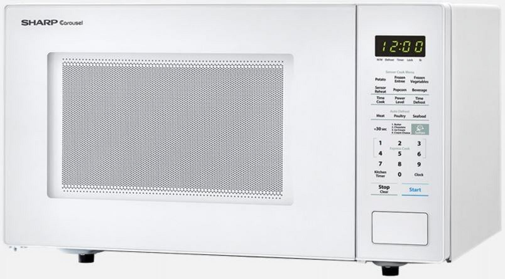 1.4 cu. ft. 1000W Sharp White Countertop Microwave Oven (SMC1441CW) - image 3 of 6