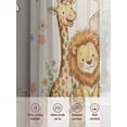 thumbnail image 6 of Cartoon Animal Rose Sheer Curtains 2 Panels Set Retro Cute Lion Elephant Giraffe Zebra Mushroom Sheer Window Curtains Light Filtering Rod Pocket Voile Drapes for Bedroom Living Room 52"X96", 6 of 9