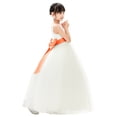 thumbnail image 3 of Ekidsbridal Girl Bridesmaid Flower Girl Dress - V-Neck Ivory Tulle Dress with Tiebow 218noFT-A (Size: 2-12), 3 of 4