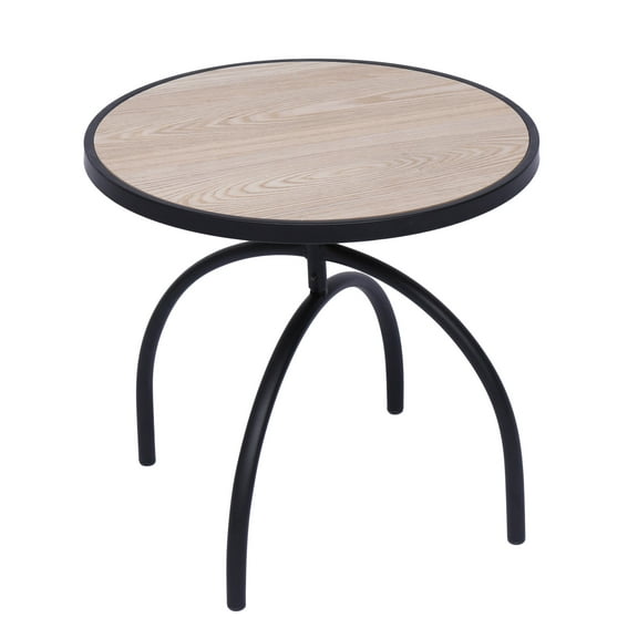 Metal with Wood Top Side Table Modern Design Style Living Room