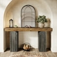 thumbnail image 3 of Finmind 63" Long Entryway Table, Farmhouse Console Table with 2 Arched Pedestal Legs, 3 of 6