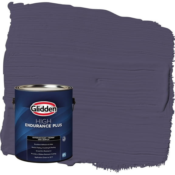Glidden HEP Magic Spell / Purple Semi-Gloss Exterior Paint with Primer, 1 Gallon