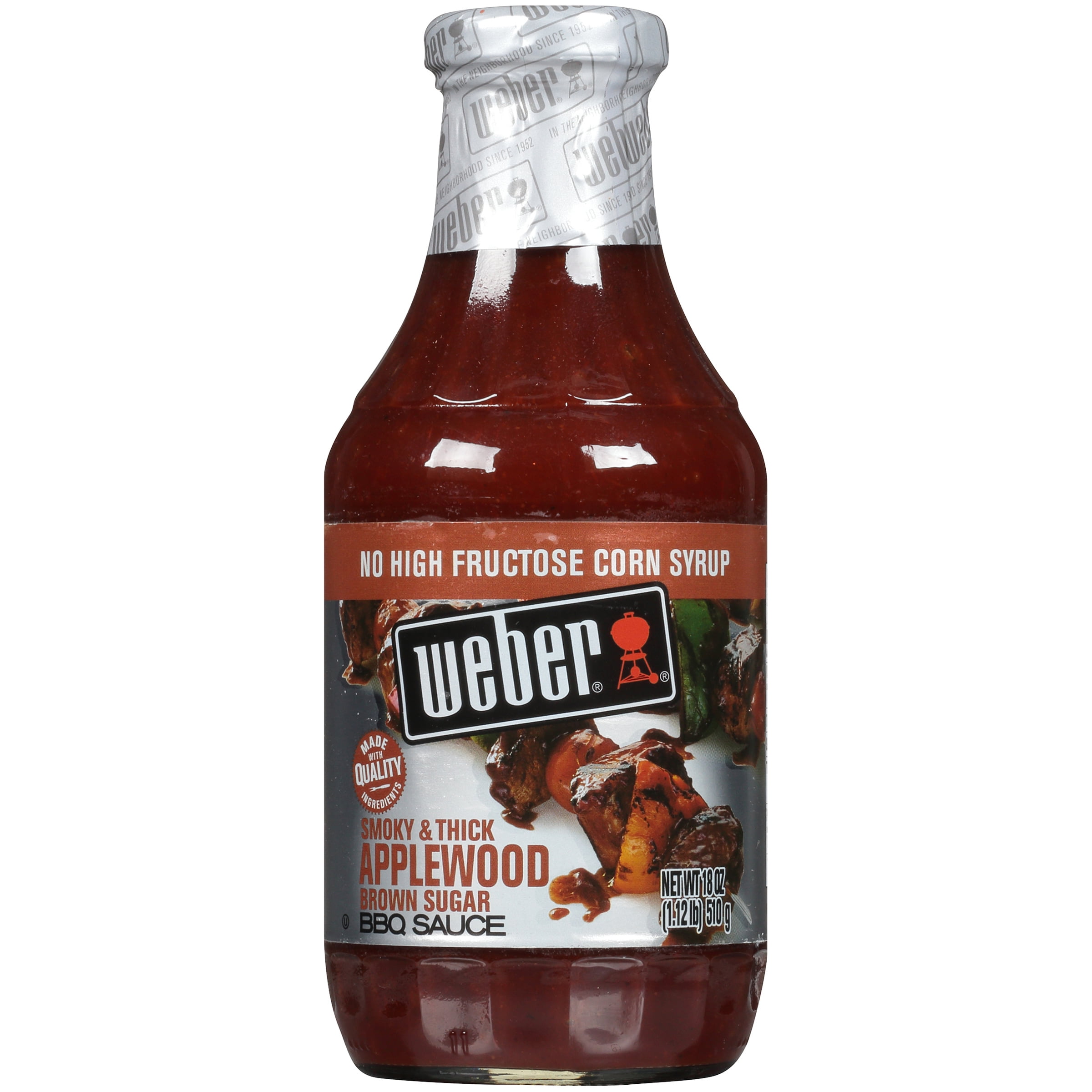 Weber Smoky Thick Applewood Brown Sugar BBQ Sauce 18 oz. Bottle